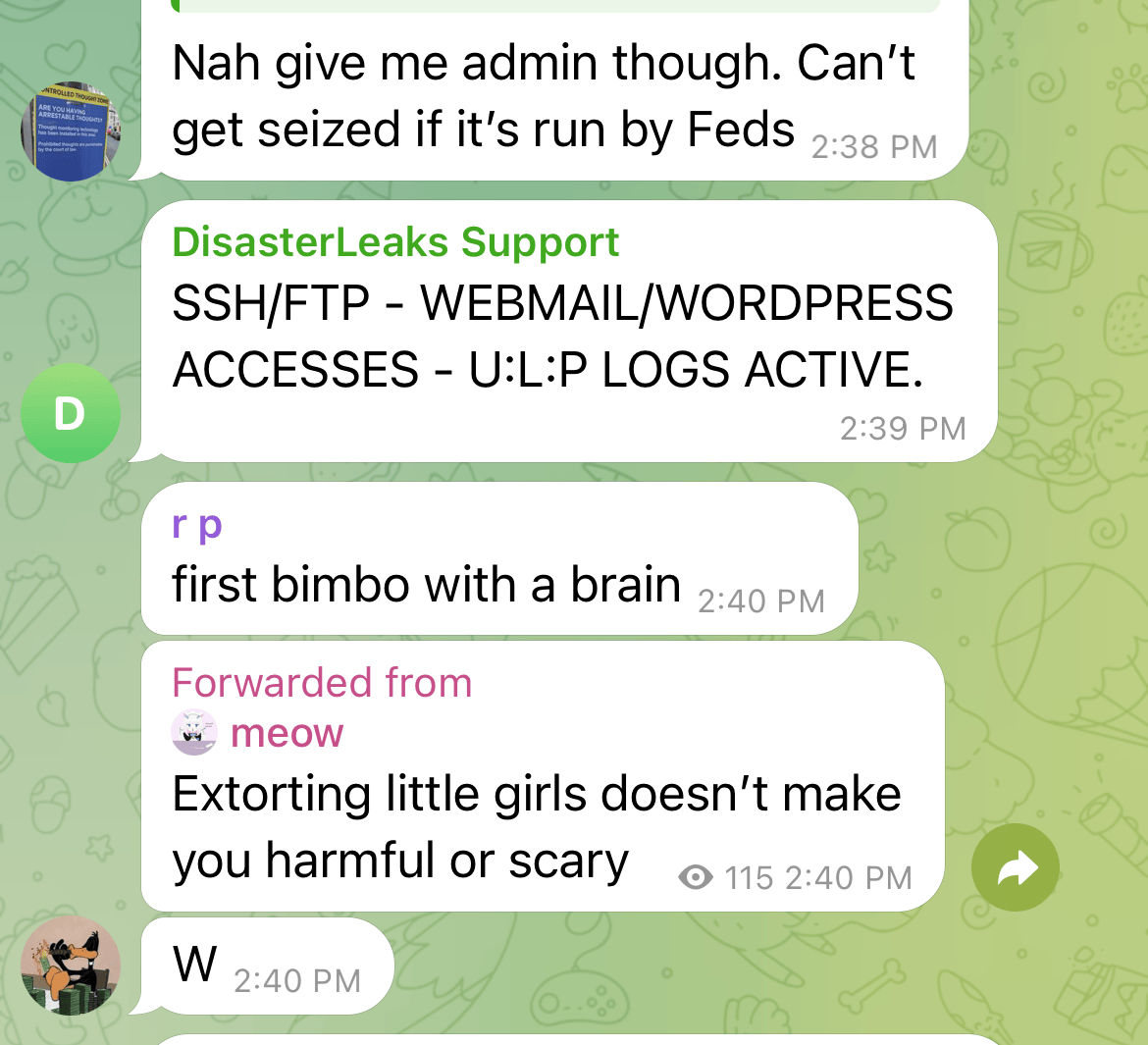 Scattered Lapsus$$ Hunters Telegram Channel